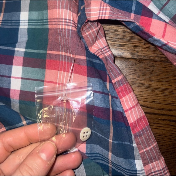 Free People Molly Ruffle Top Plaid Size Small - Picture 5 of 7